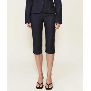 16. ALFIE The Capri Pants Navy Blue Cotton NWT XS $371